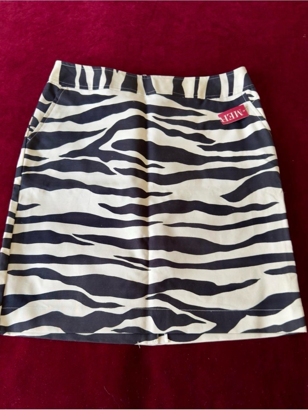 Merona Makeover Essentials Zebra-Print Mini Skirt - Black & White Sz M